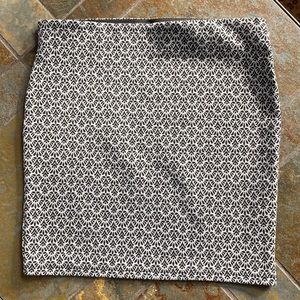 3/$19! ANN TAYLOR LOFT Floral Woven Mini Skirt ~ Heather Grey & Black ~ Medium